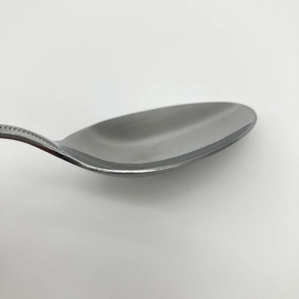 Regasa Stainless Teaspoon Korea Vintage Silver Floral Pattern Flatware Spoon